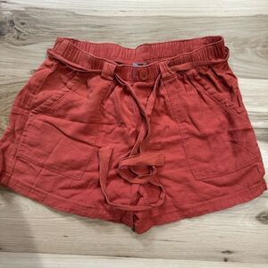 Aerie Orange Paperbag Shorts Women’s Small